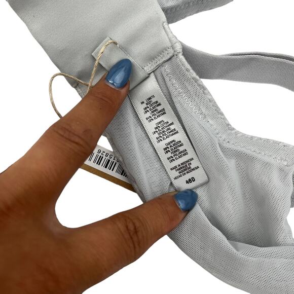 SKIMS Cotton Jersey Underwire T-Shirt Bra Light Heather Grey Size 46D NEW - Picture 7 of 7